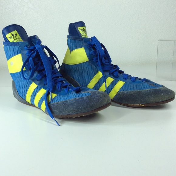 adidas Shoes Vintage Adidas Wrestling Shoes West Germany Blue